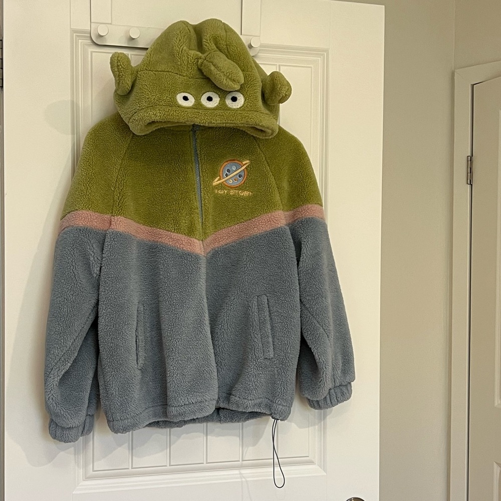 Disney Green and Gray Monster Hoodie Sweatshirt